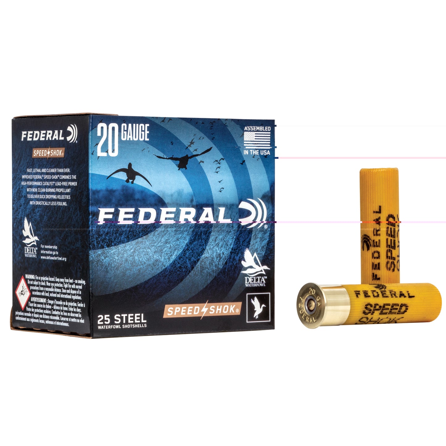 Federal, Speed-Shok, 20 Gauge 3", #4, 7/8 oz, Steel Shot  (25 Round Box)