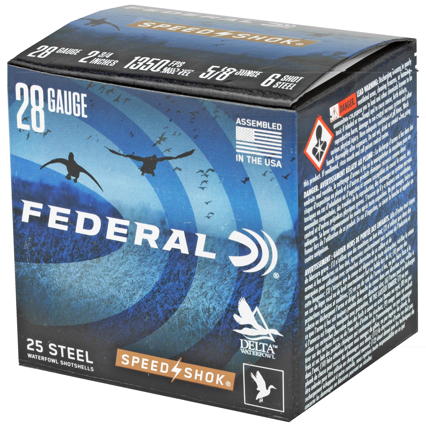 Federal, Speed-Shok Hight Velocity Steel Shot, 28 Gauge 2.75", #6, Steel Shot  (25 Round Box)