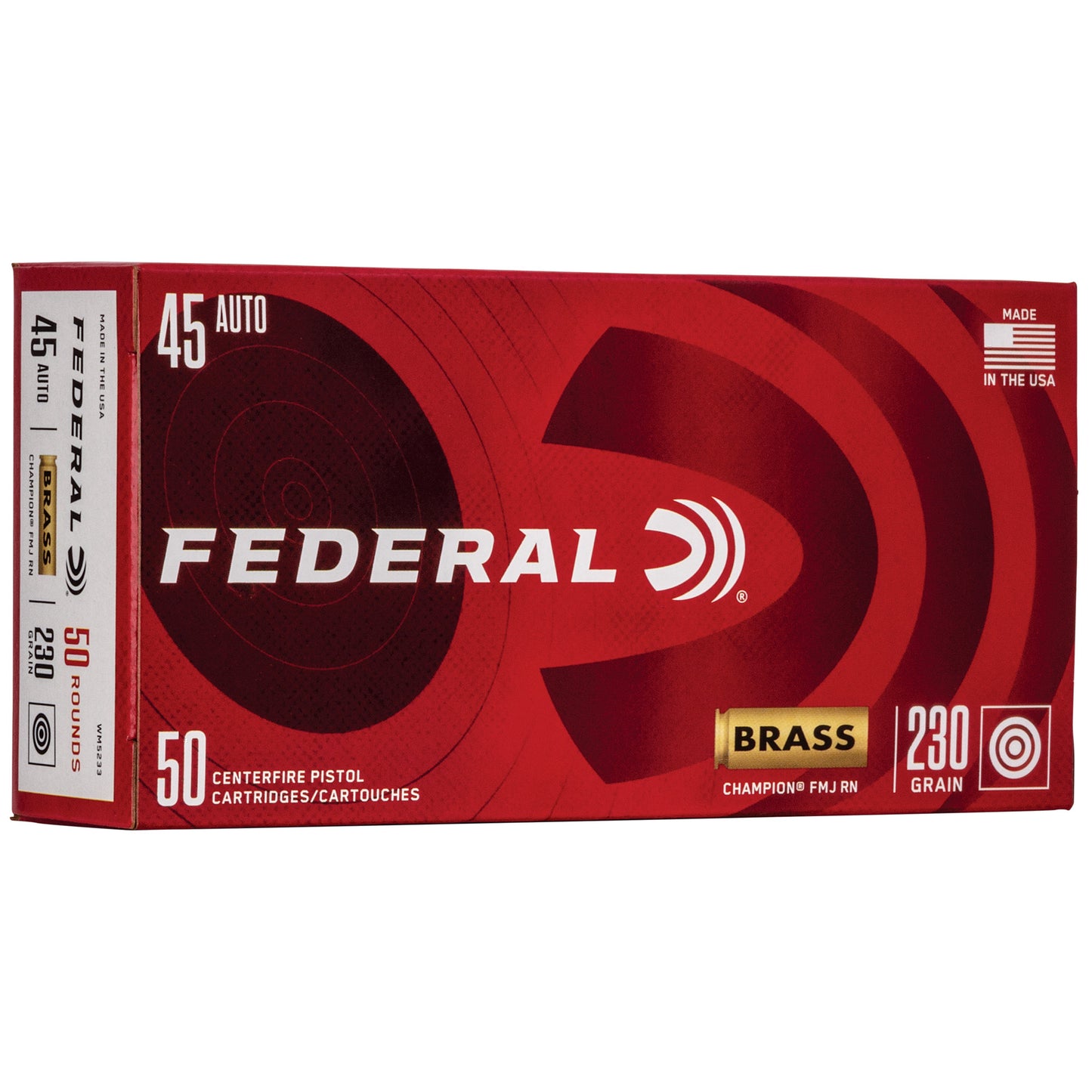 Federal Champion 45acp 230gr | FMJ | Brass  (50 Round Box)