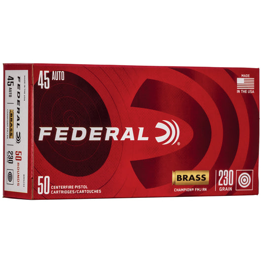 Federal Champion 45acp 230gr | FMJ | Brass  (50 Round Box)