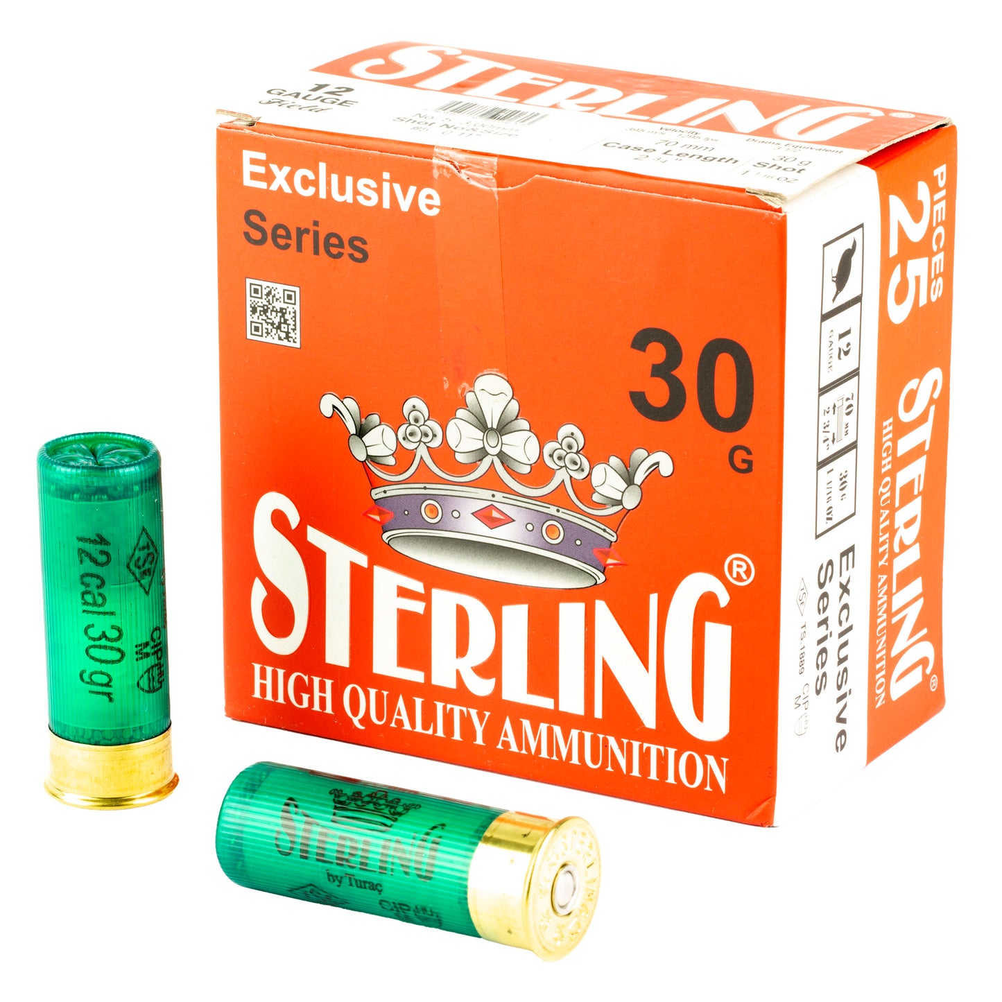 Sterling, Exclusive Series, 12 Gauge 2.75", #5, 1 1/6 oz, Shot Shell  (25 Round Box)