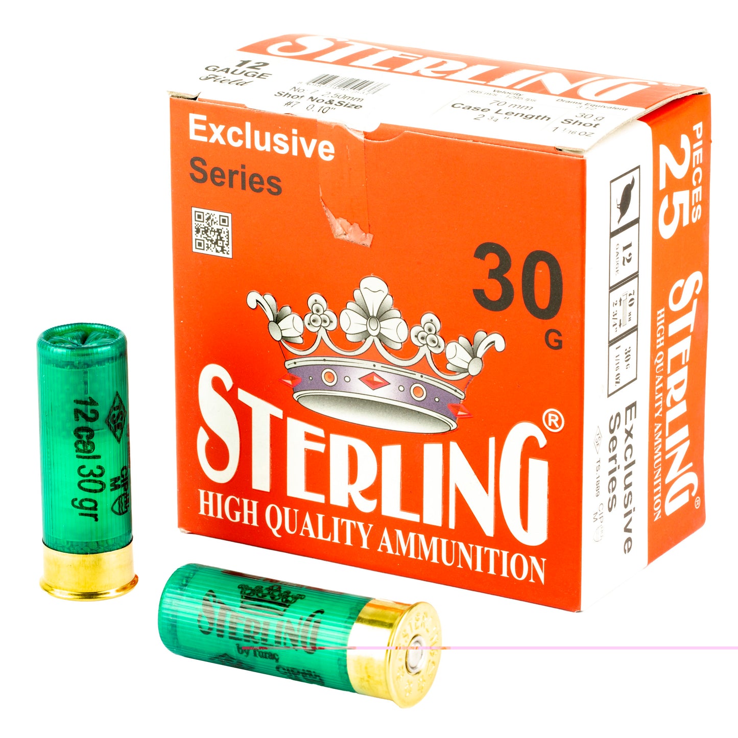 Sterling, Exclusive Series, 12 Gauge 2.75", #7, 1 1/6 oz, Shot Shell  (25 Round Box)