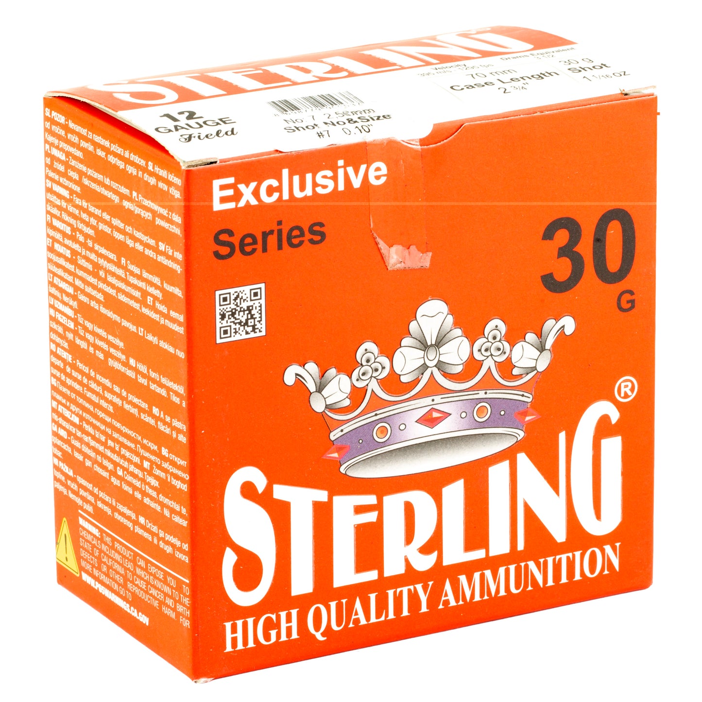 Sterling, Exclusive Series, 12 Gauge 2.75", #7, 1 1/6 oz, Shot Shell  (25 Round Box)