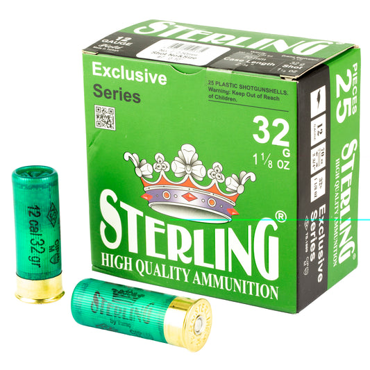 Sterling, Exclusive Series, 12 Gauge 2.75", #7, 1 1/8 oz, Shot Shell  (25 Round Box)