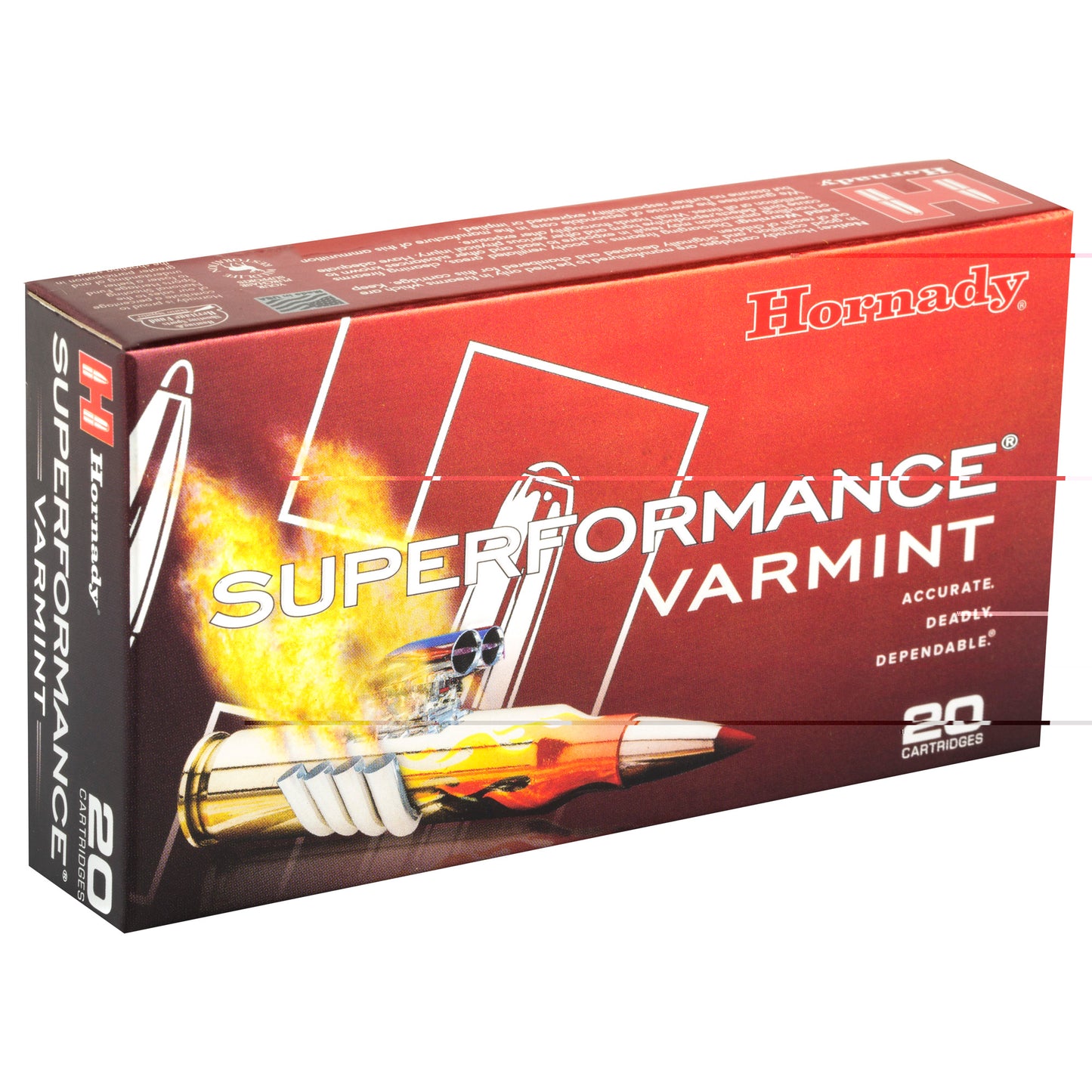 Hornady, Superformance, 223REM, 53 Grain, V-Max, 20 Round Box