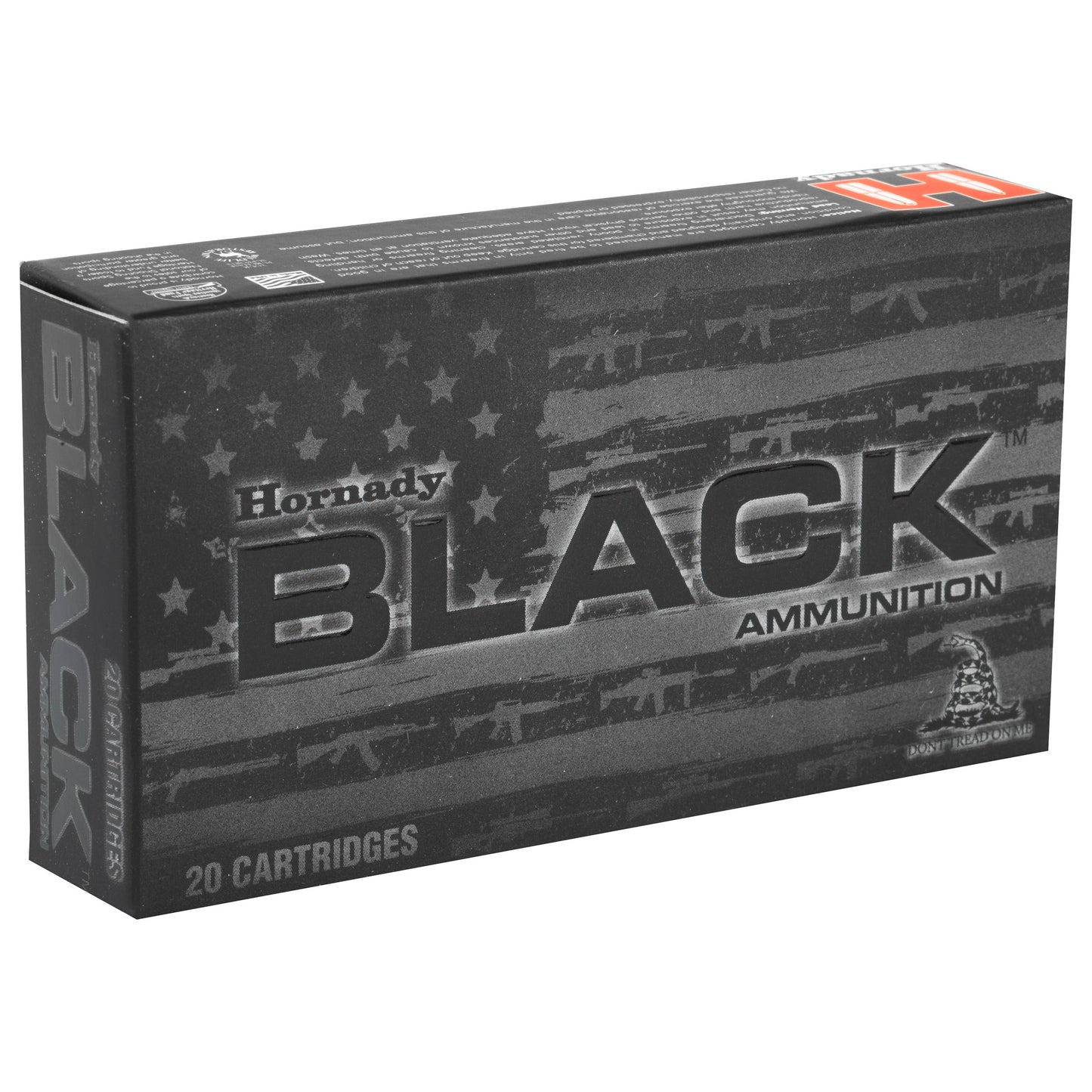 Hornady, BLACK, 223 Rem, 75 Grain, Boat Tail Hollow Point, 20 Round Box