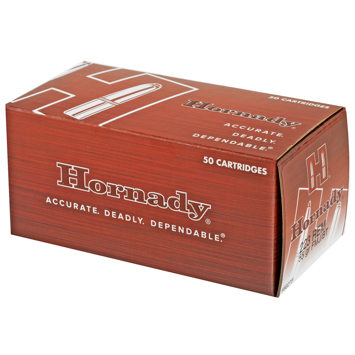 Hornady, Custom, 223REM, 55 Grain, Full Metal Jacket, 50 Round Box