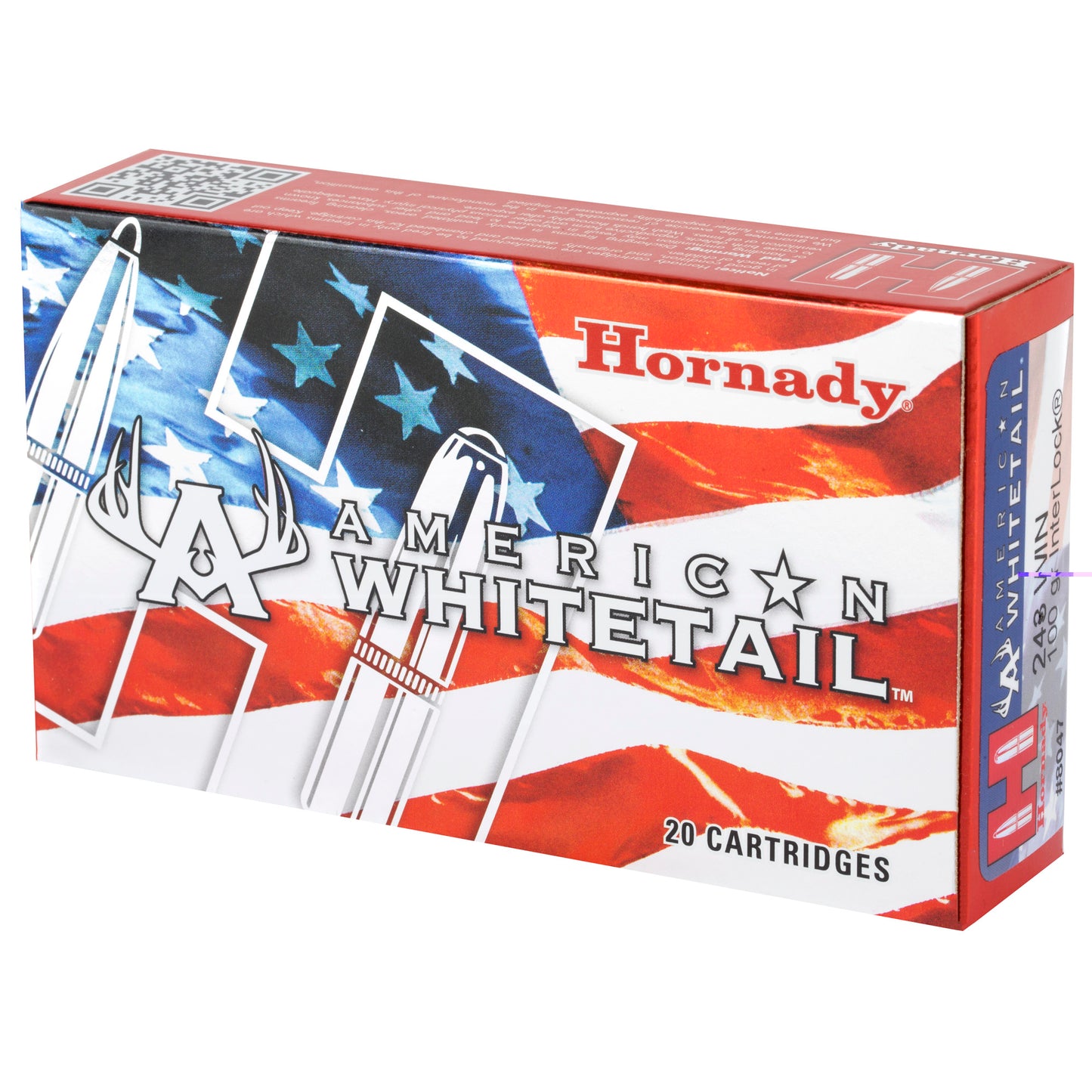 Hornady, American Whitetail, 243Win, 100 Grain, Interlock Boat Tail Soft Point  (20 Round Box)