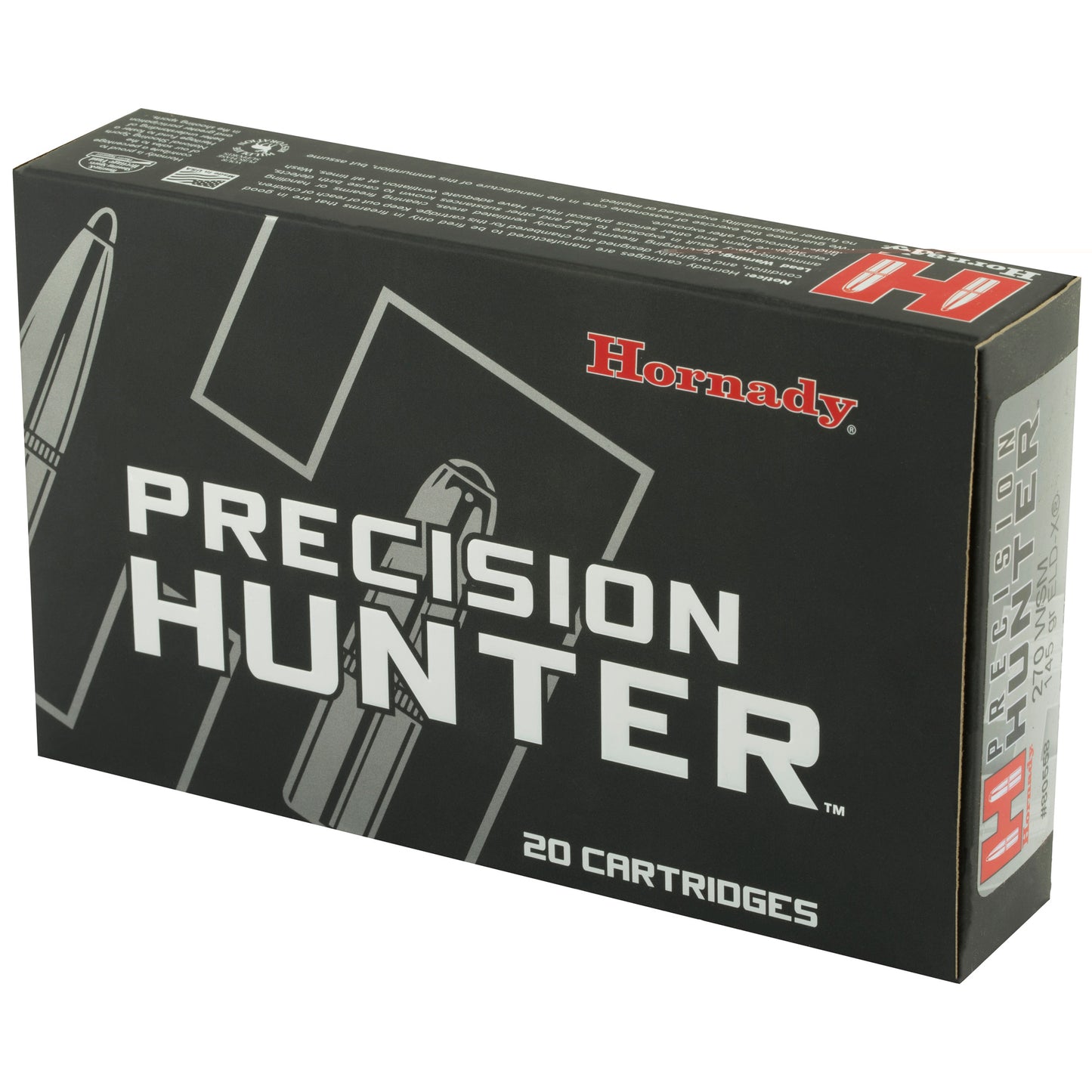 Hornady, Precision Hunter, 270 Winchester Short Magnum, 145 Grain, ELD-X  (20 Round Box)