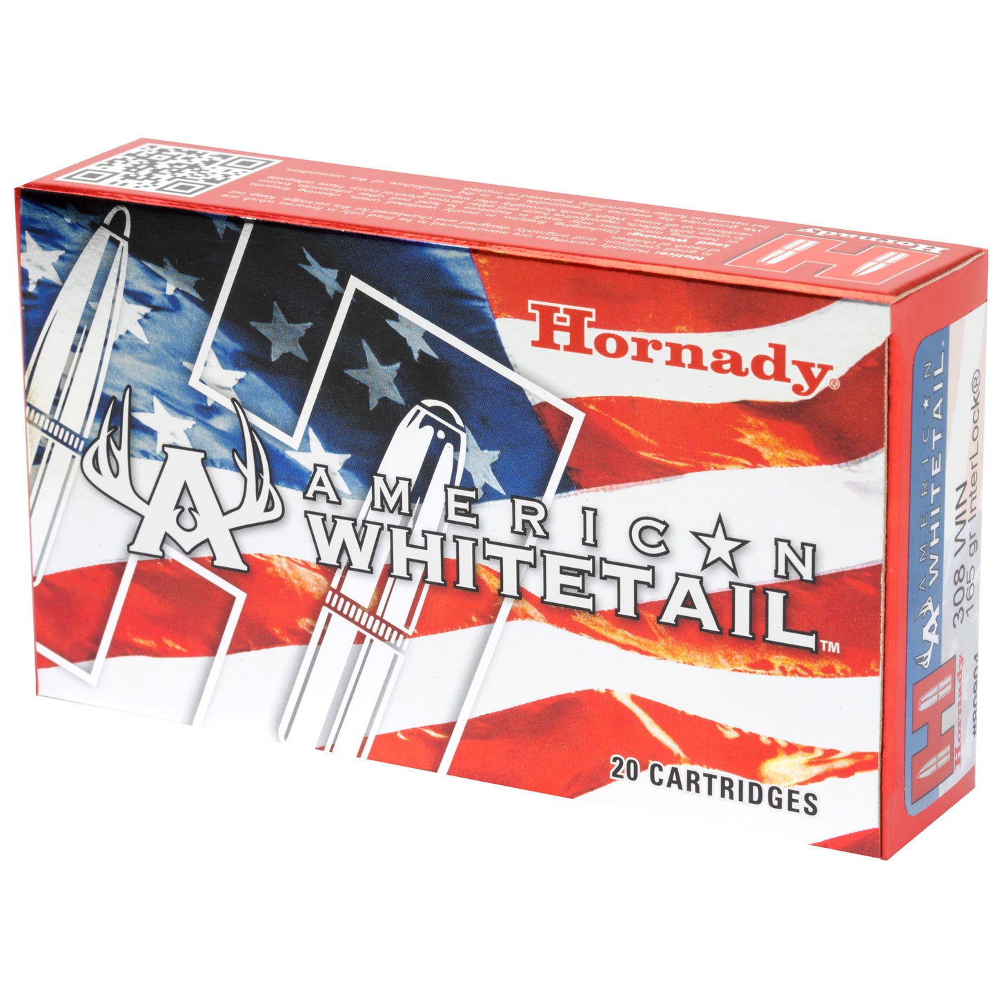 Hornady, American Whitetail, 308 Win, 165 Grain, InterLock, 20 Round Box