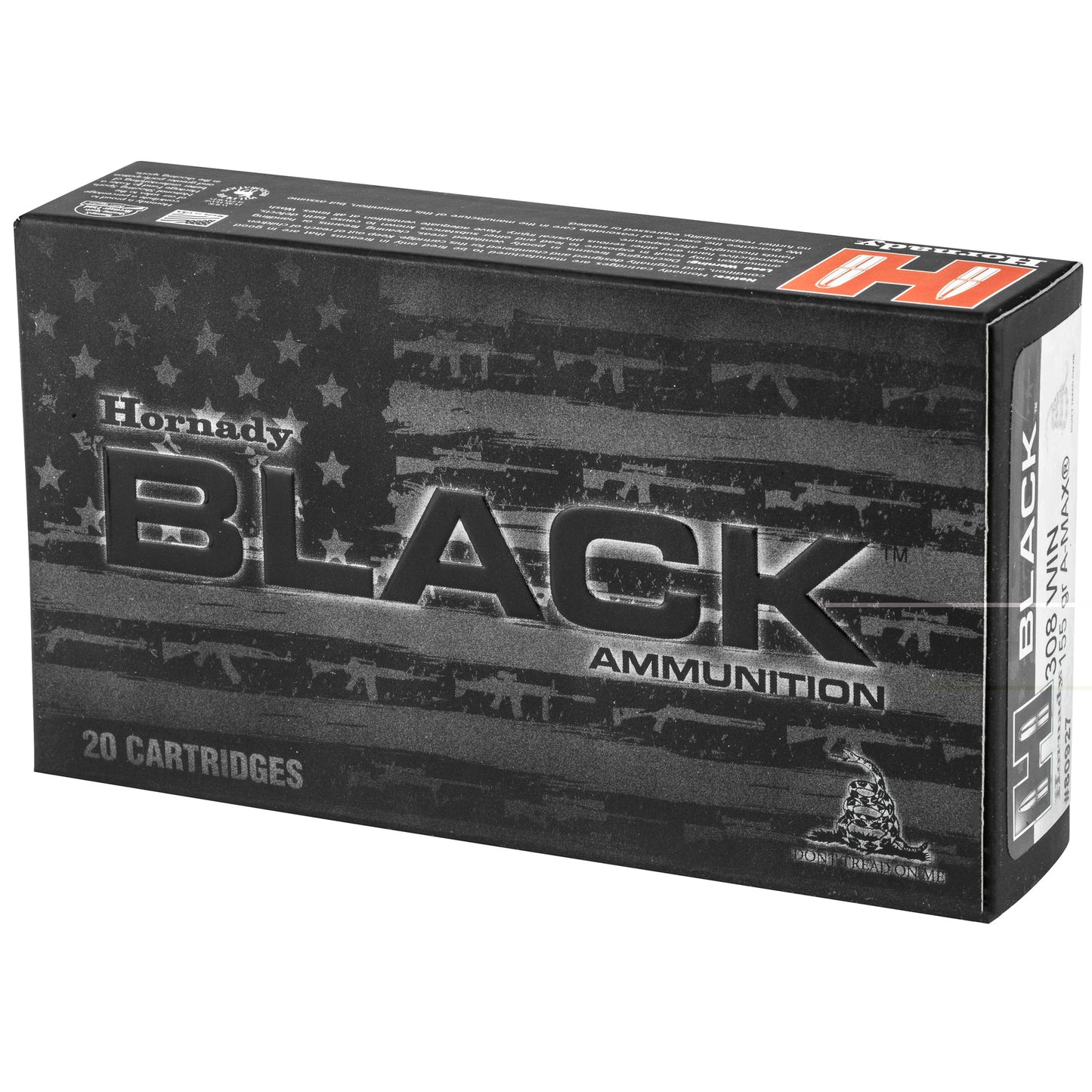 Hornady, BLACK, 308 Win, 155 Grain, A-MAX, 20 Round Box