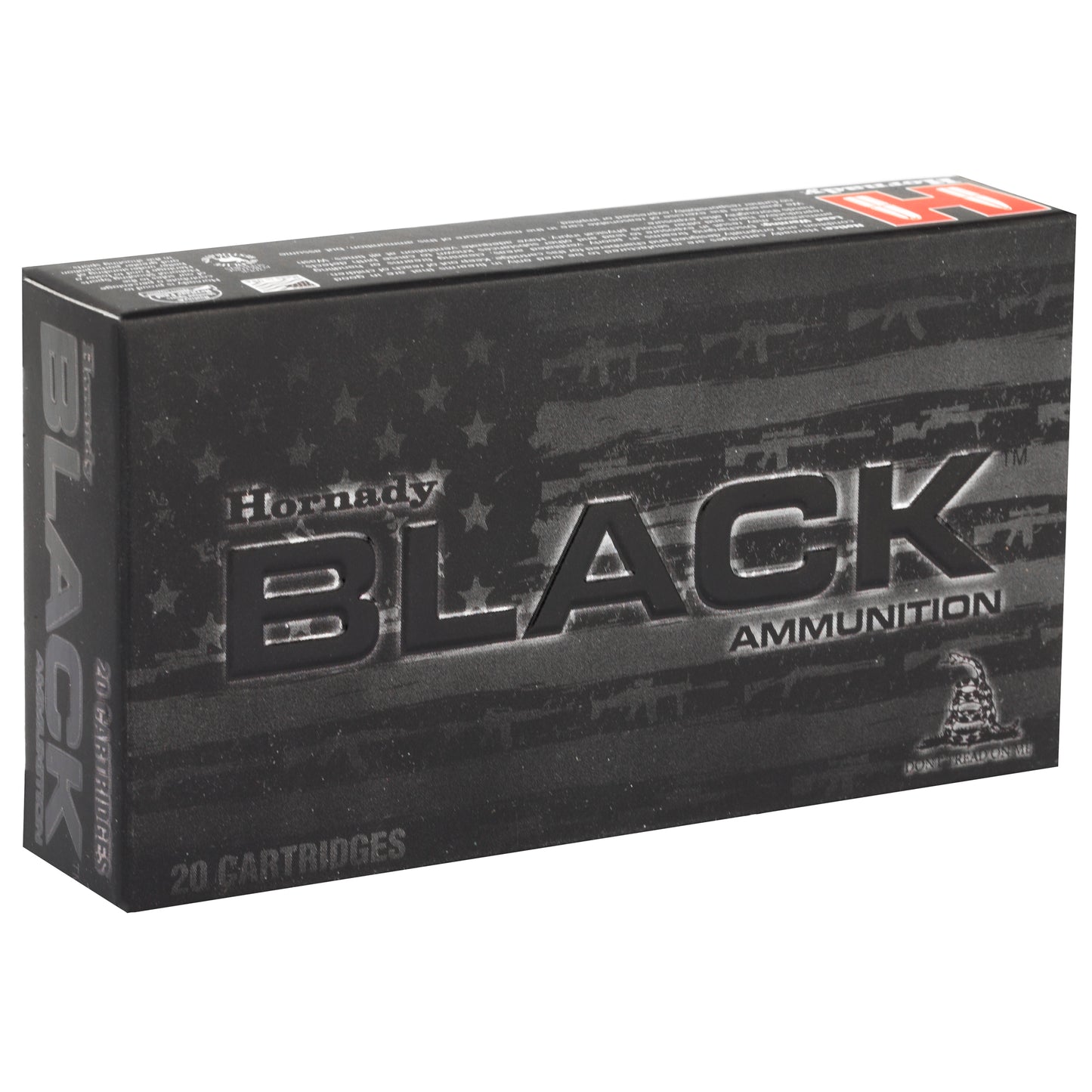 Hornady, BLACK, 5.56NATO, 75 Grain, Interlock HD SBR  (20 Round Box)