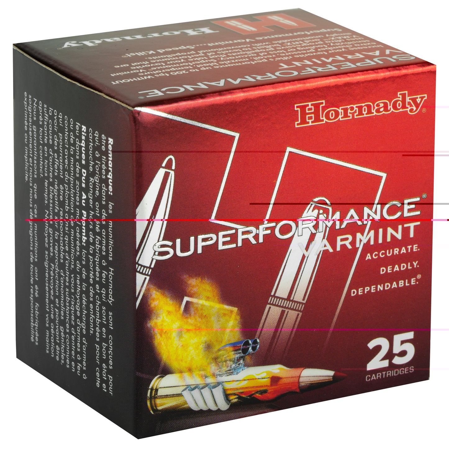 Hornady, Superformance, 17 Hornet, 20 Grain, V-Max  (25 Round Box)