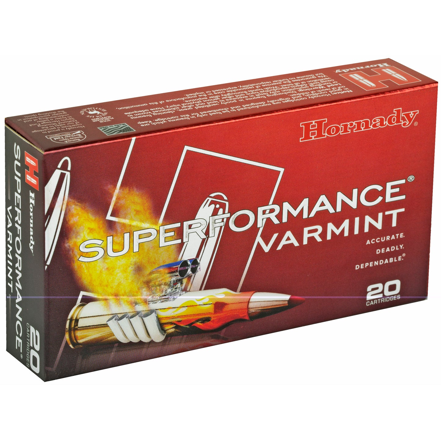 Hornady, Superformance Varmint, 222 Remington, 50 Grain, V-Max, (20 Round Box)