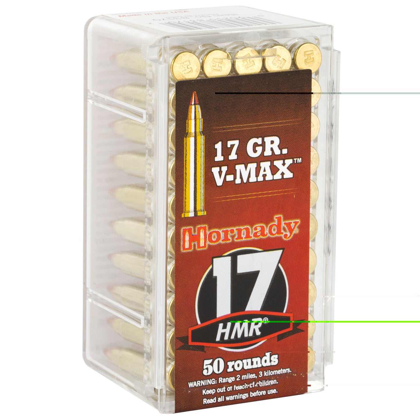 Hornady, Varmint Express, 17HMR, 17 Grain, V-Max  (50 Round Box)