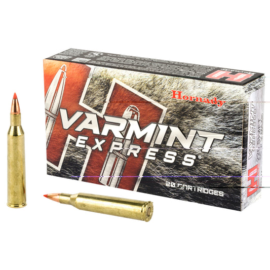 Hornady, Varmit Express, 220 Swift, 55 Grain, V-Max, (20 Round Box)