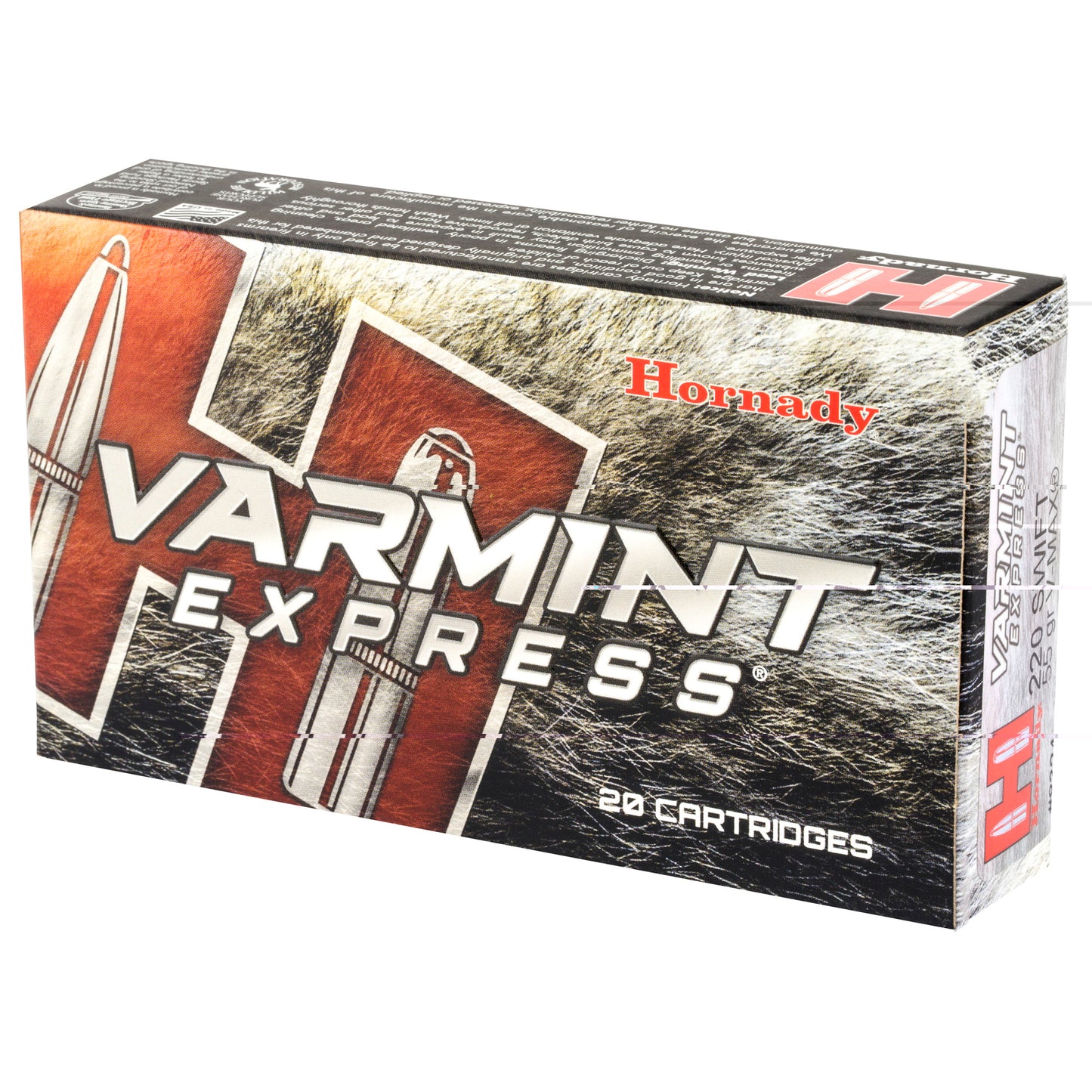 Hornady, Varmit Express, 220 Swift, 55 Grain, V-Max, (20 Round Box)