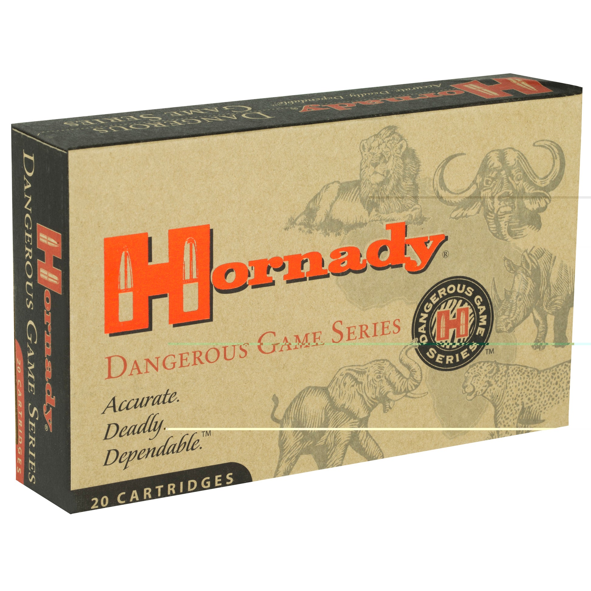 Hornady, Dangerous Game, 458 Win, 500Gr, DGX Bonded, 20 Rounds Per Box