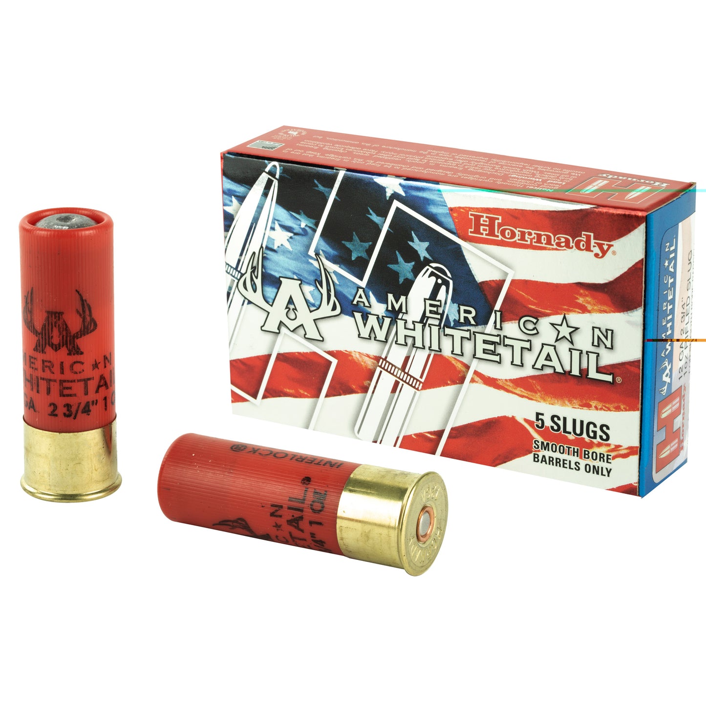 Hornady, American Whitetail, 12 Gauge, 2.75", 1oz., Rifled Slug  (5 Round Box)