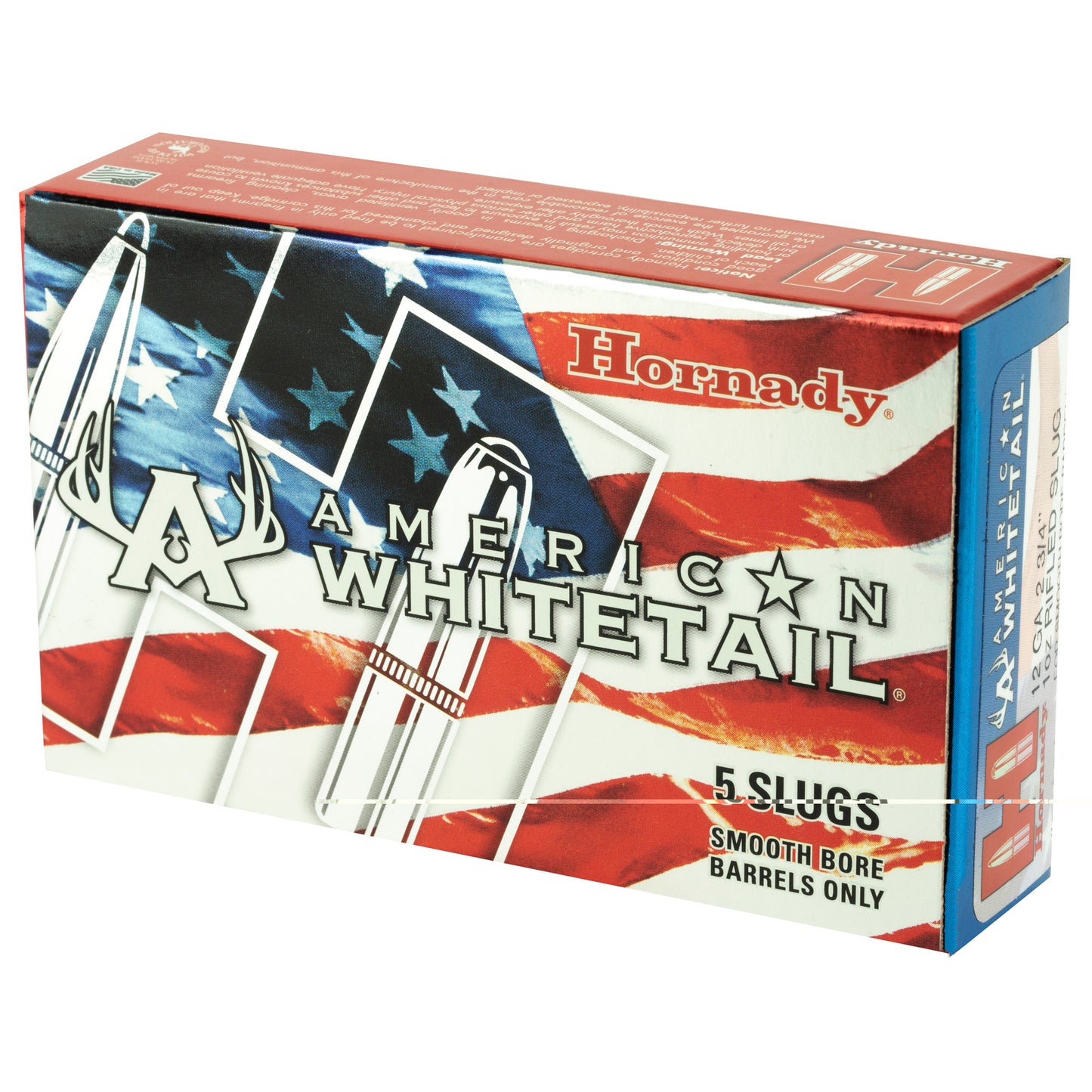 Hornady, American Whitetail, 12 Gauge, 2.75", 1oz., Rifled Slug  (5 Round Box)