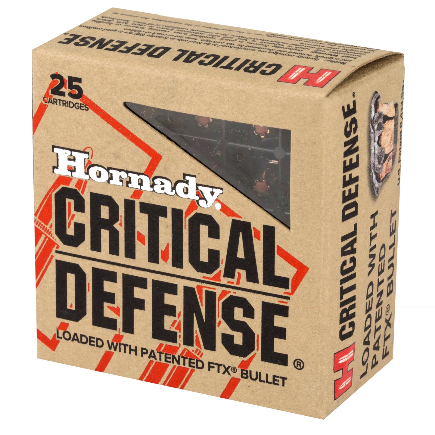 Hornady, Critical Defense, .25 ACP, 35 Grain | Flextip, FTX | 25 Rounds per Box 