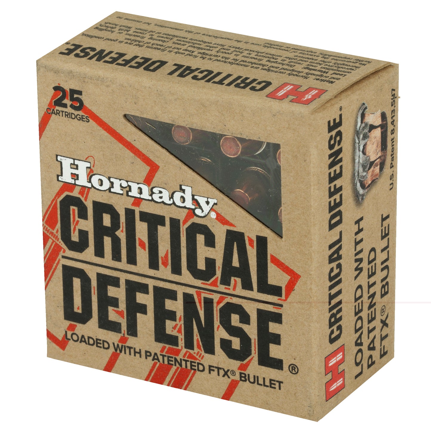 Hornady, Critical Defense, 32, Automatic Colt Pistol, ACP, 60grain | Flextip, FTX | 25 Rounds per Box 