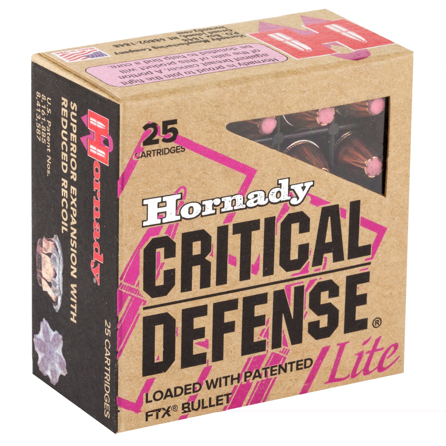 Hornady, Critical Defense Lite, 9mm, 100 Grain | Flextip, FTX | 25 Round Box 