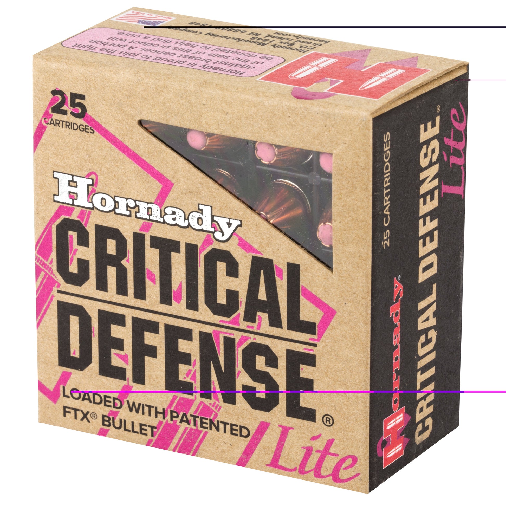 Hornady, Critical Defense Lite, 9mm, 100 Grain | Flextip, FTX | 25 Round Box 