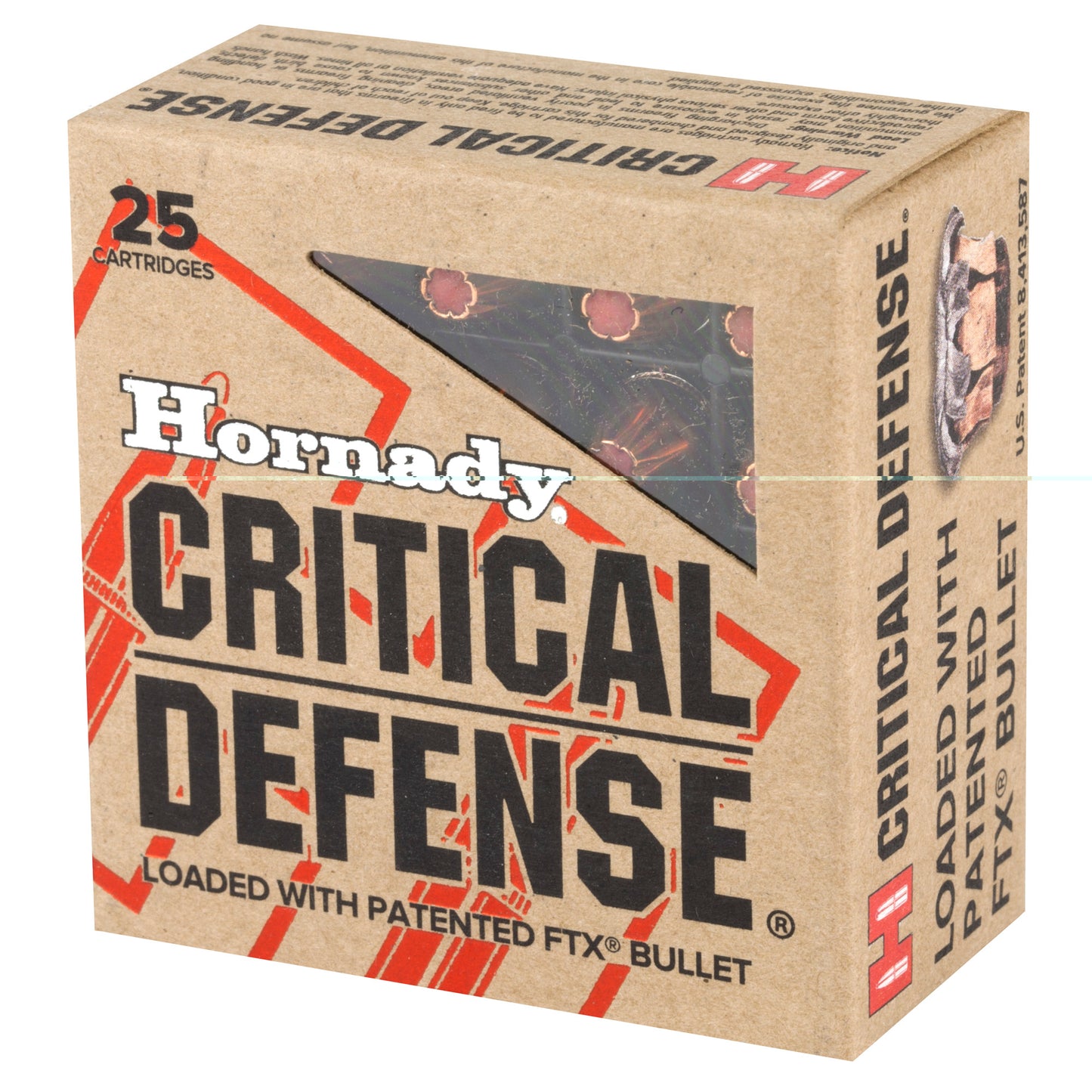 Hornady, Critical Defense, 9mm, 115 Grain | Flextip, FTX | 25 Round Box 