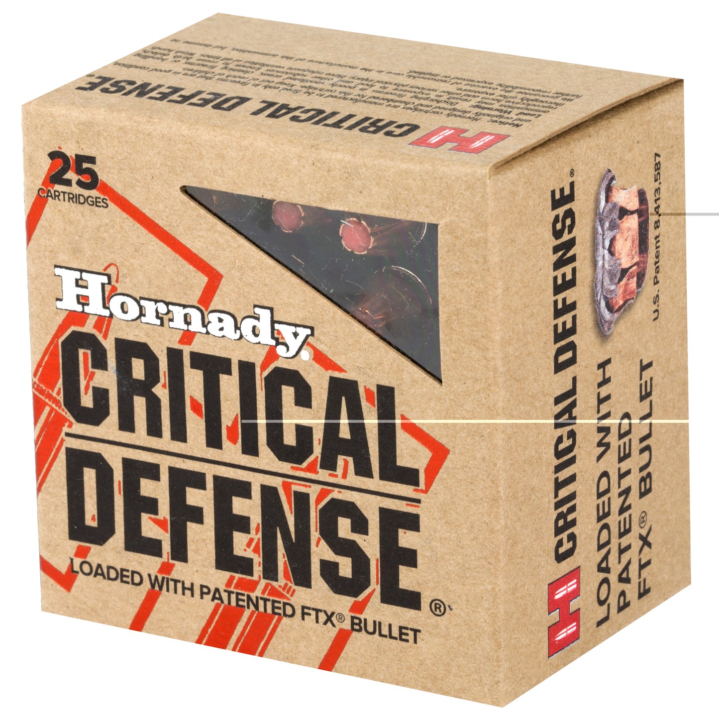 Hornady , Critical Defense, CD, 38 Special, SPL, 110grain, Flextip, FTX, 25 Rounds per Box