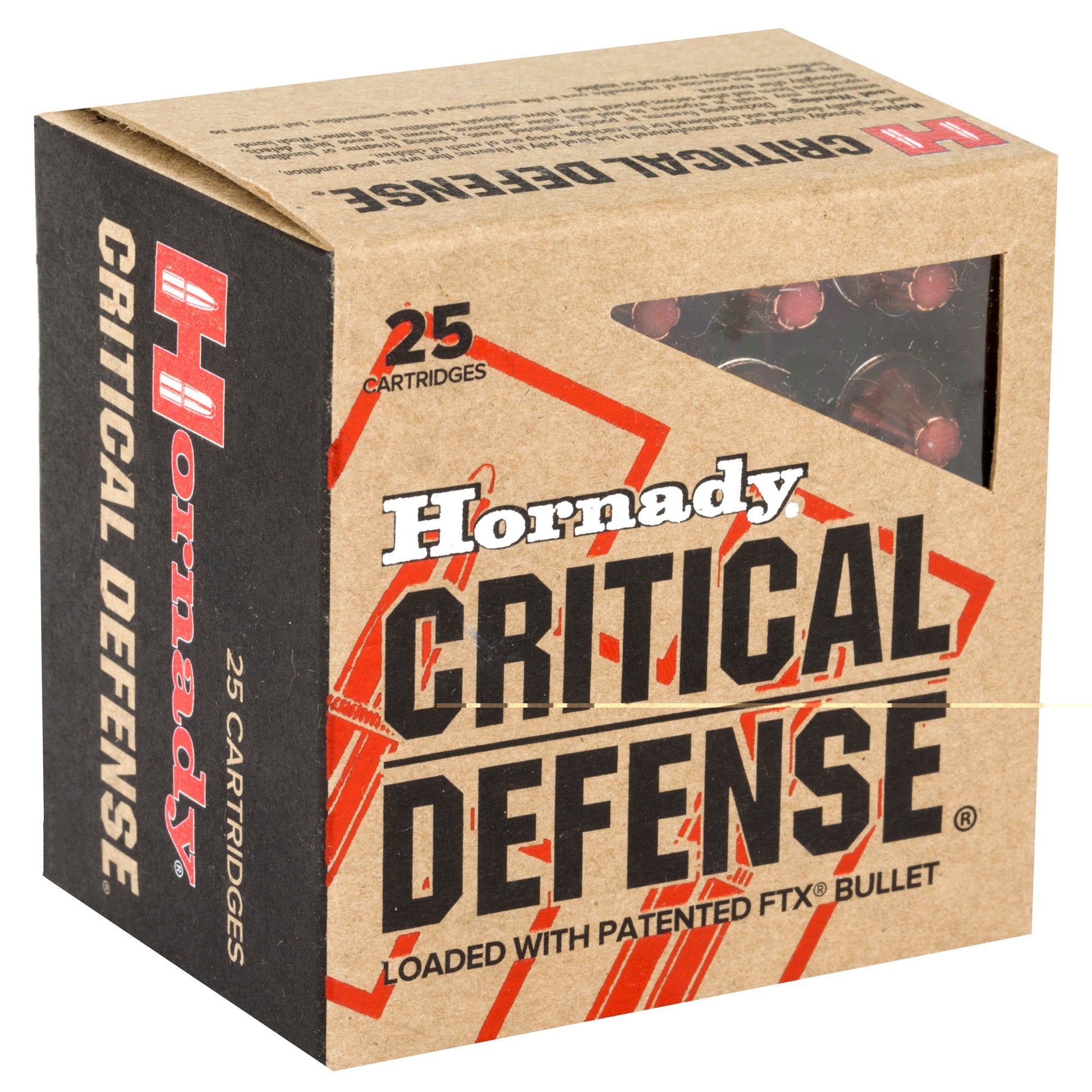 Hornady , Critical Defense, CD, 38 Special, SPL, 110grain, Flextip, FTX, 25 Rounds per Box