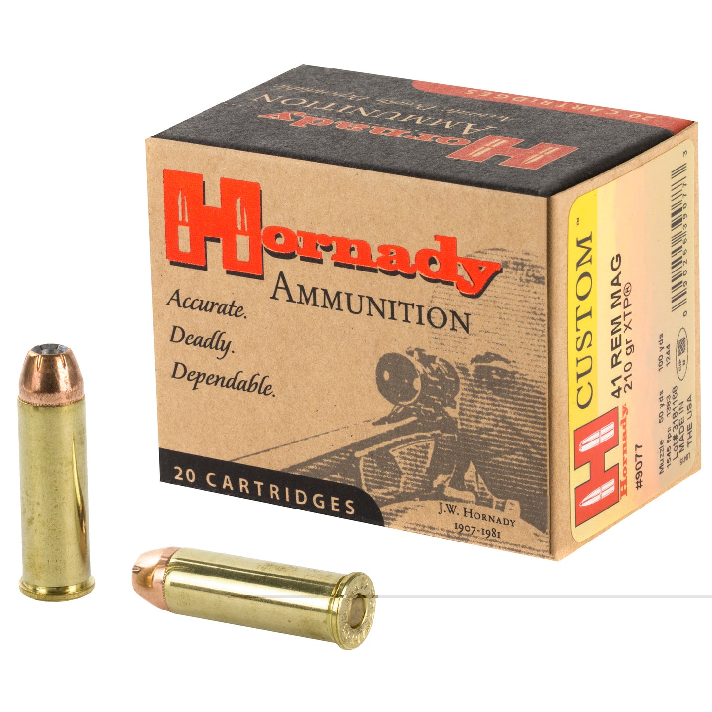 Hornady, Custom, 41 Remington Magnum,  210 Grain | Flextip, XTP | 20 Rounds per Box