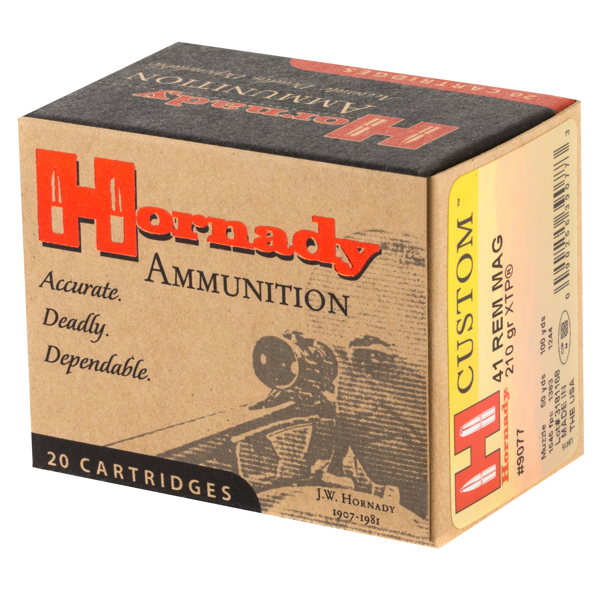 Hornady, Custom, 41 Remington Magnum,  210 Grain | Flextip, XTP | 20 Rounds per Box