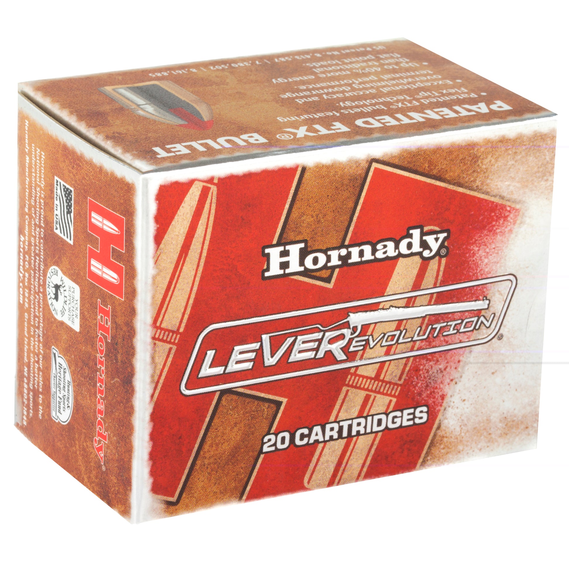 Hornady, LEVERevolution, 44 Magnum, 225 Grain | Flextip, FTX | 20 Rounds per Box