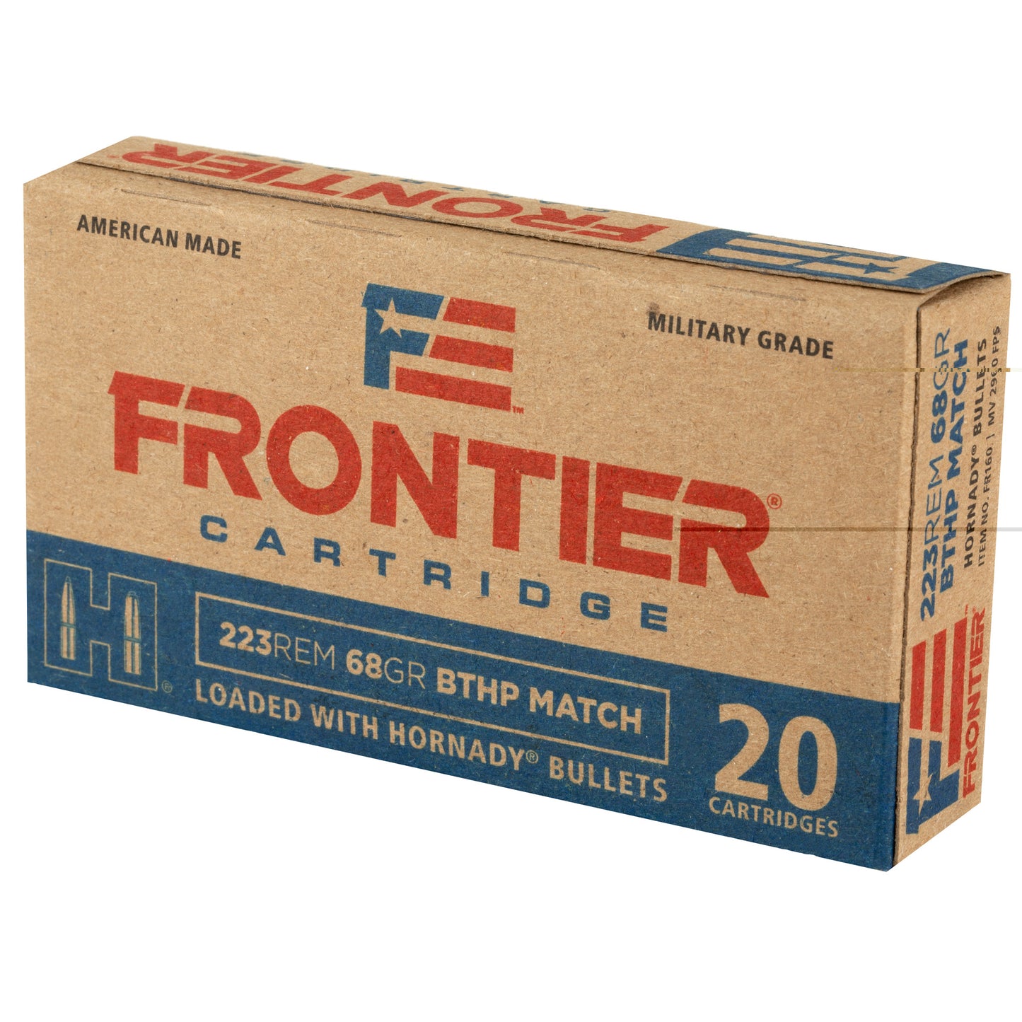 Frontier Cartridge, Lake City, .223 Rem, 68 Grain | BTHP |  (20 Round Box)