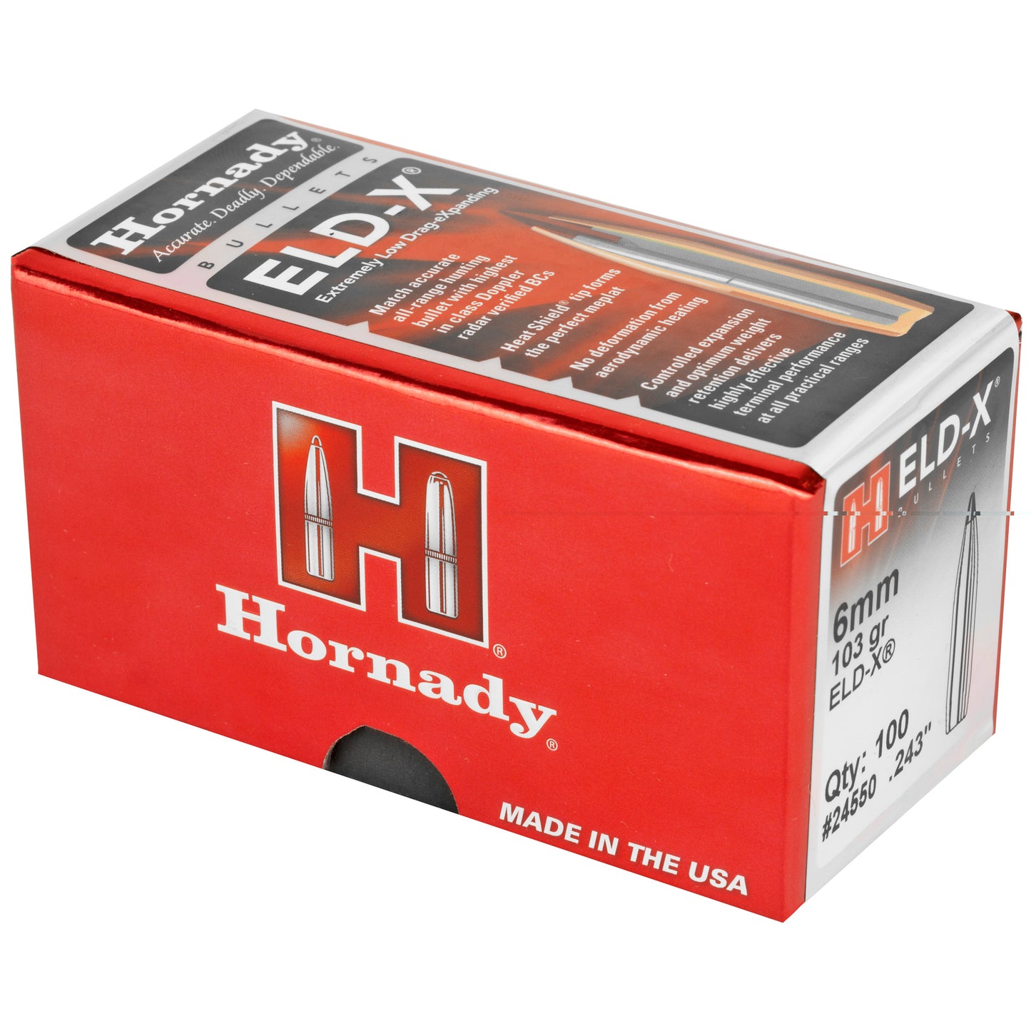 Hrndy Eld-x 6mm .243 103gr 100ct