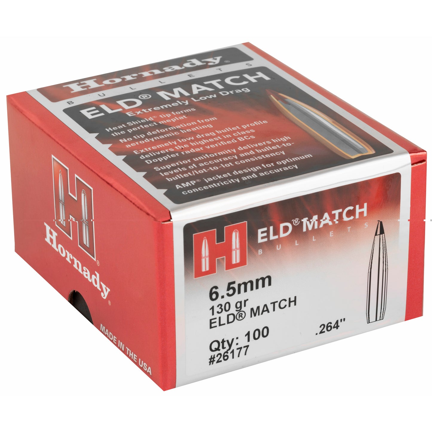 Hrndy Eld-m 6.5mm .264 130gr 100ct