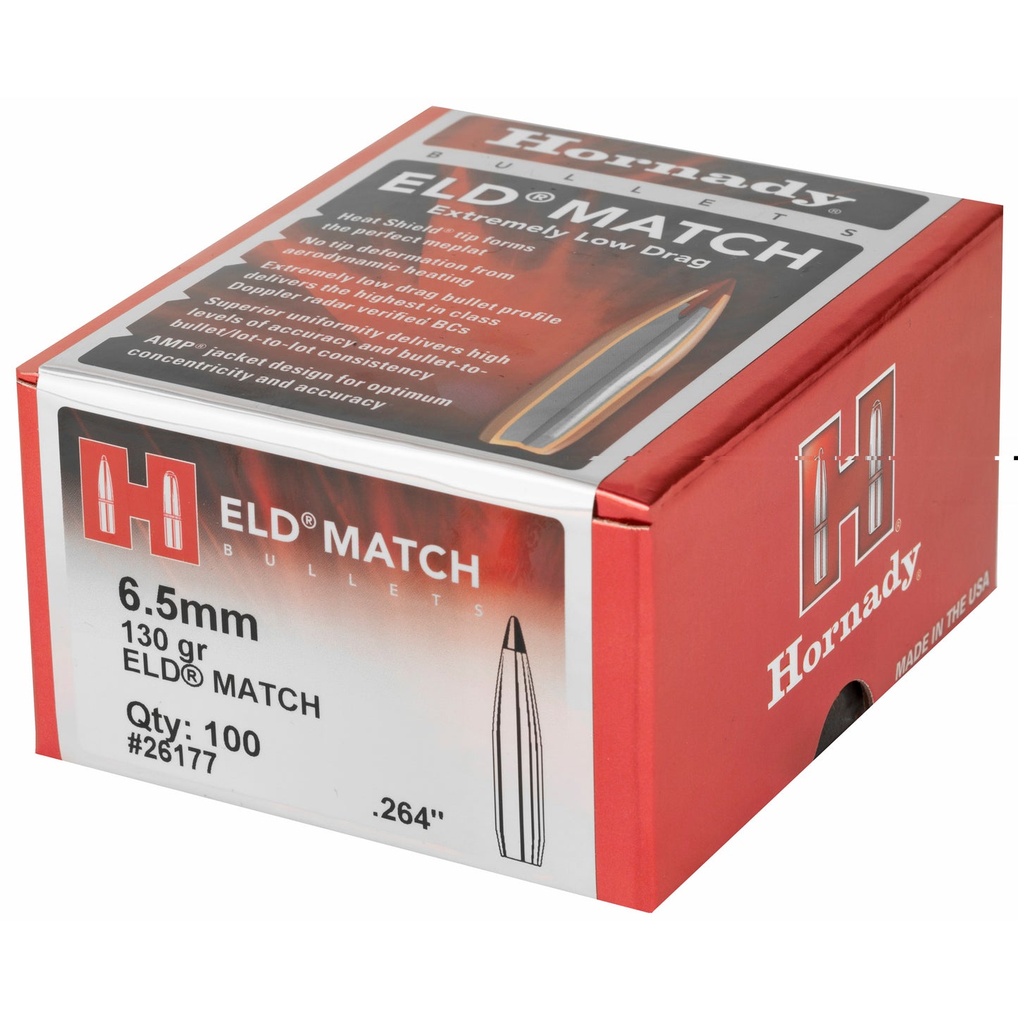 Hrndy Eld-m 6.5mm .264 130gr 100ct