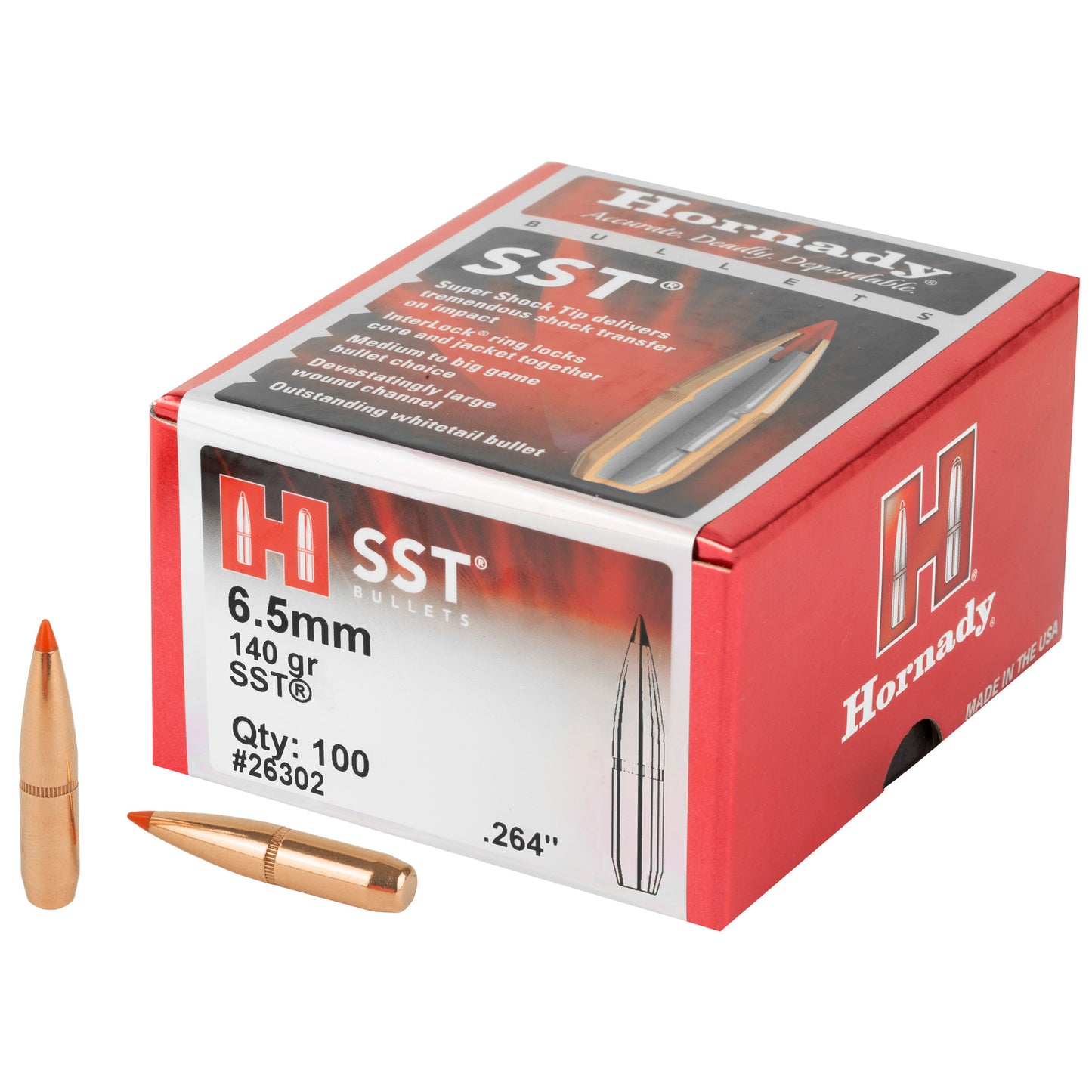 Hrndy Sst 6.5mm .264 140gr 100ct