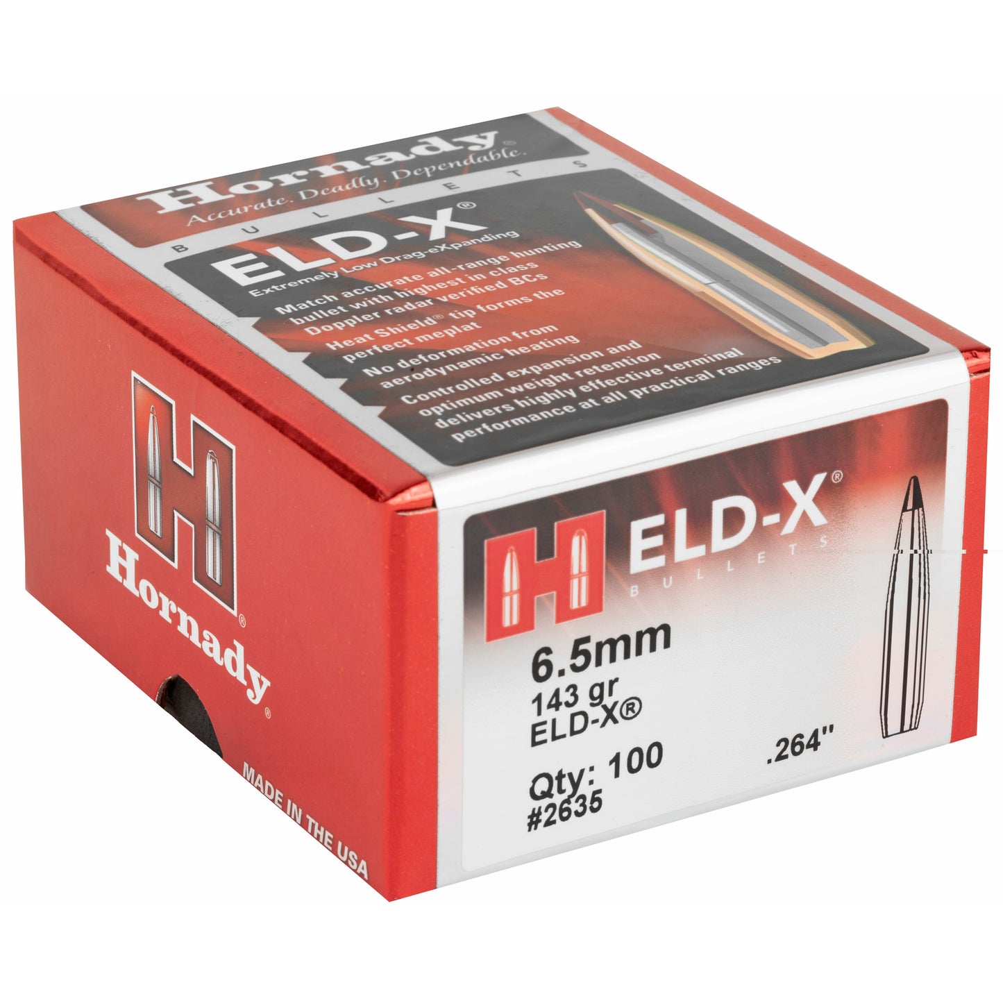 Hrndy Eld-x 6.5mm .264 143 Gr 100ct