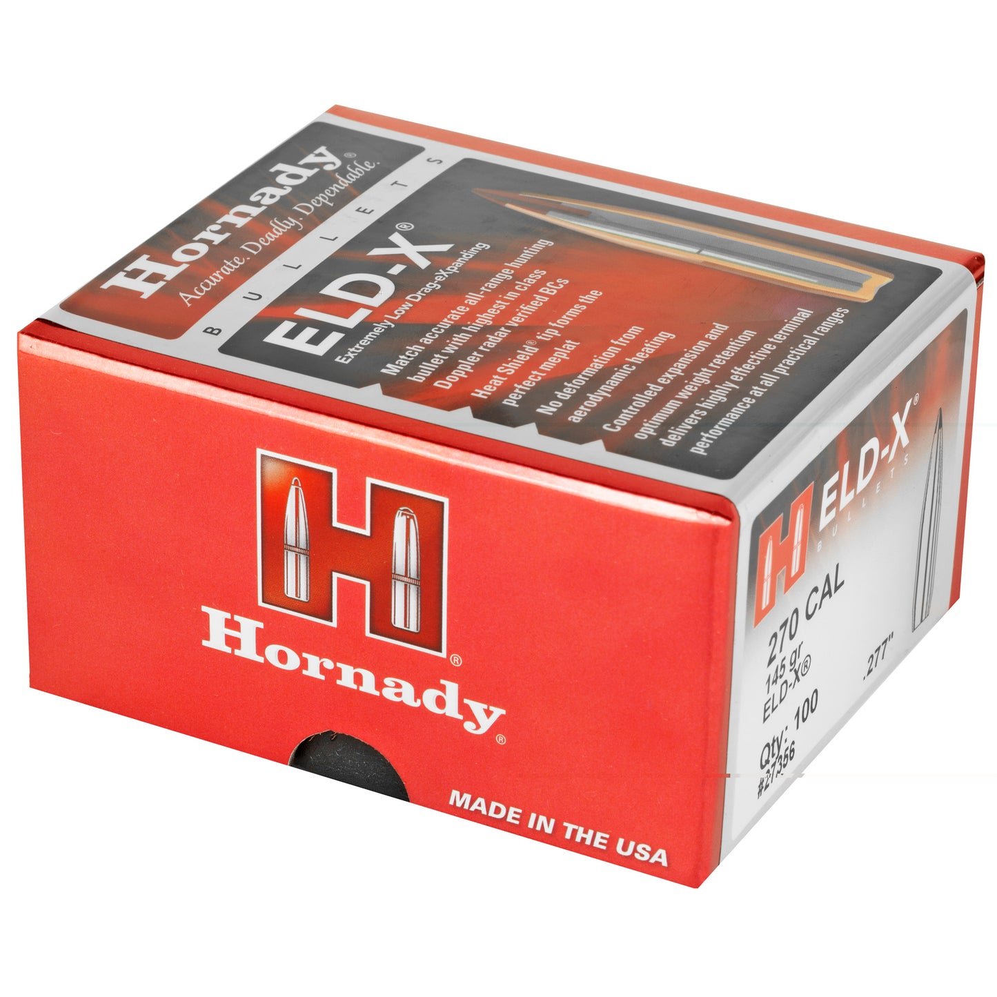 Hrndy Eld-x 270cal .277 145gr 100ct