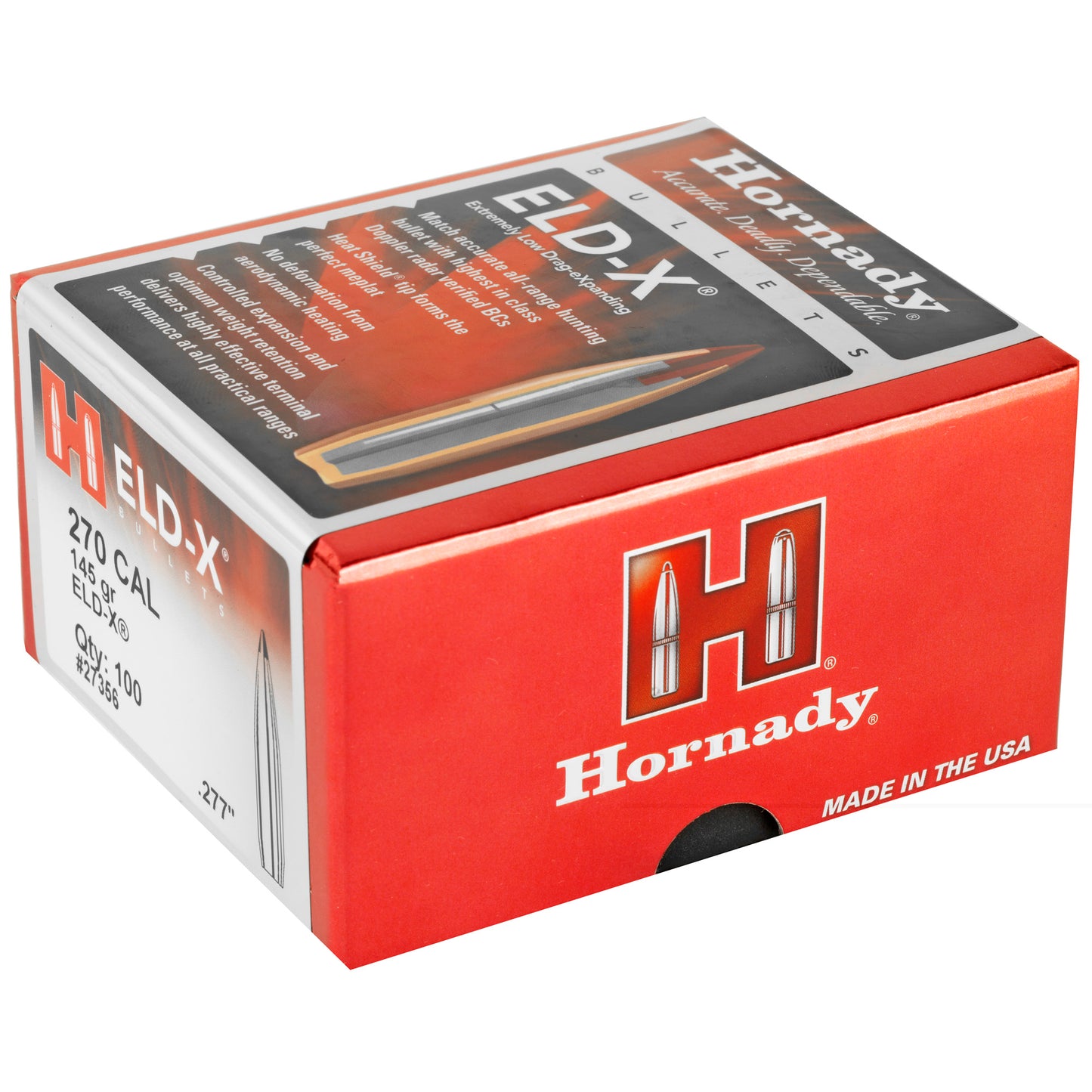 Hrndy Eld-x 270cal .277 145gr 100ct