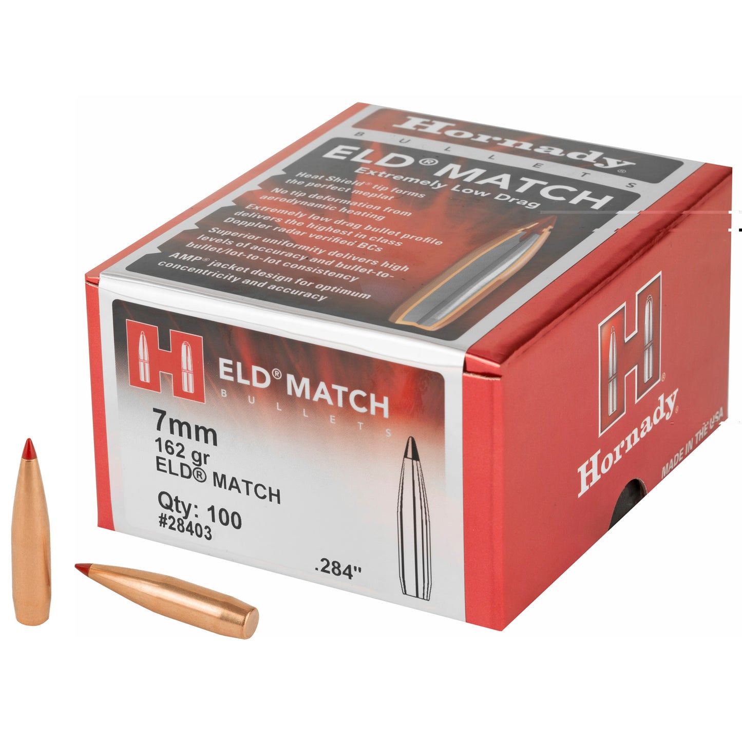 Hrndy Eld-m 7mm .284 162gr 100ct