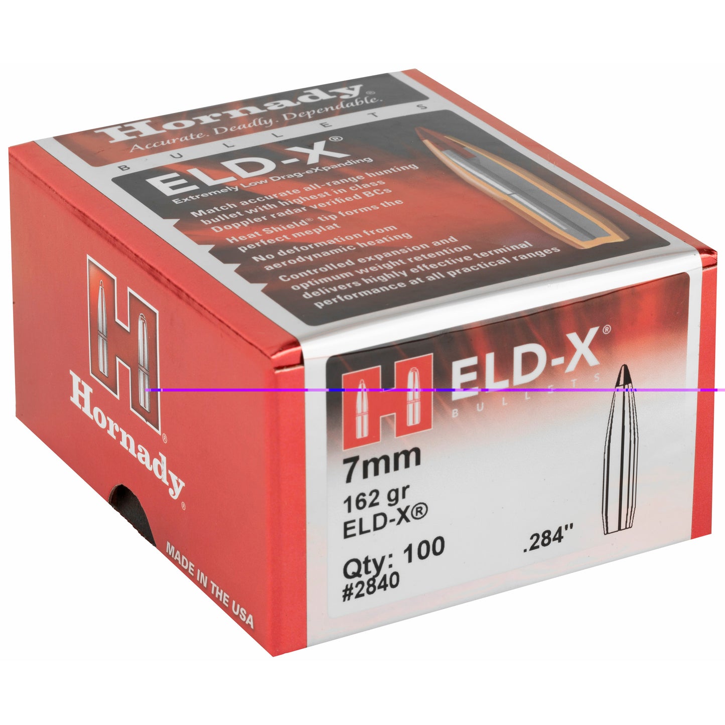 Hrndy Eld-x 7mm .284 162gr 100ct