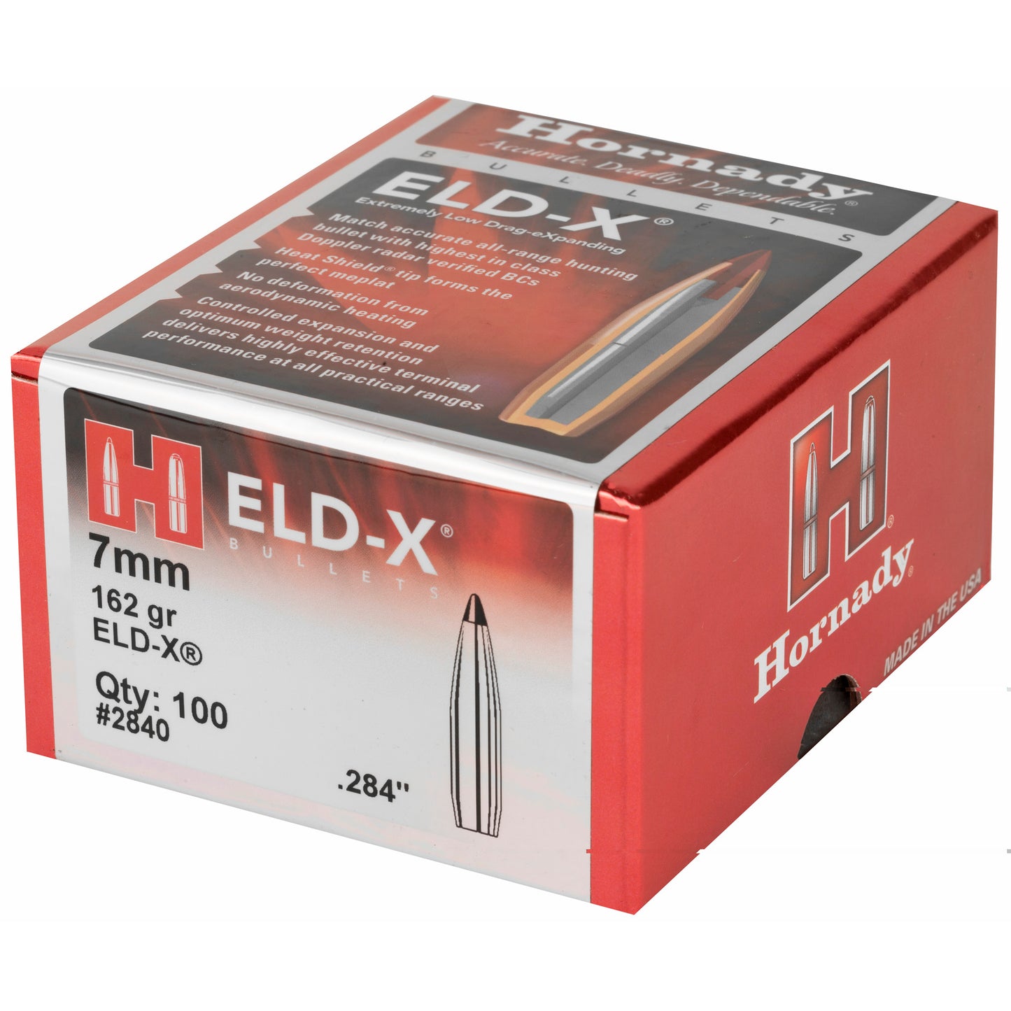 Hrndy Eld-x 7mm .284 162gr 100ct