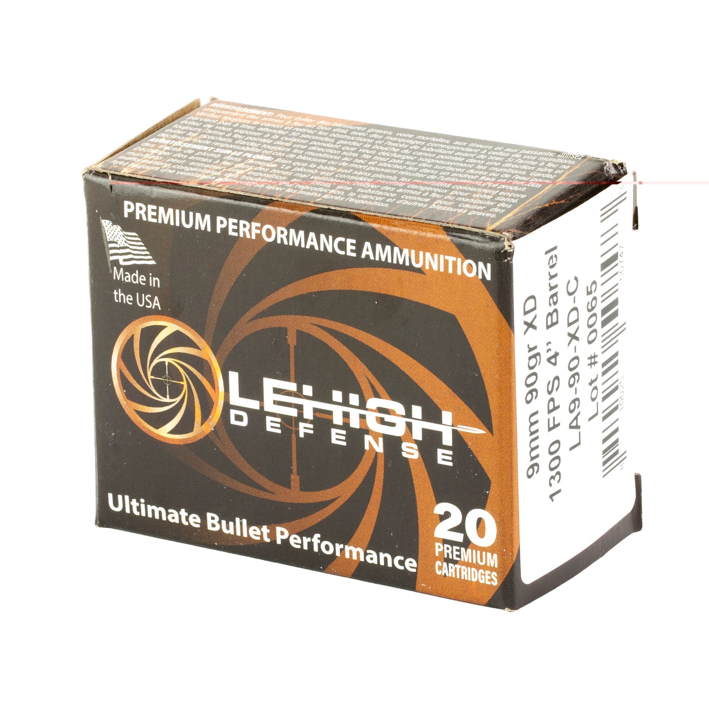 Lehigh Defense, 9mm, 90 Grain | Extreme Defense, XD | 20 Round Box 