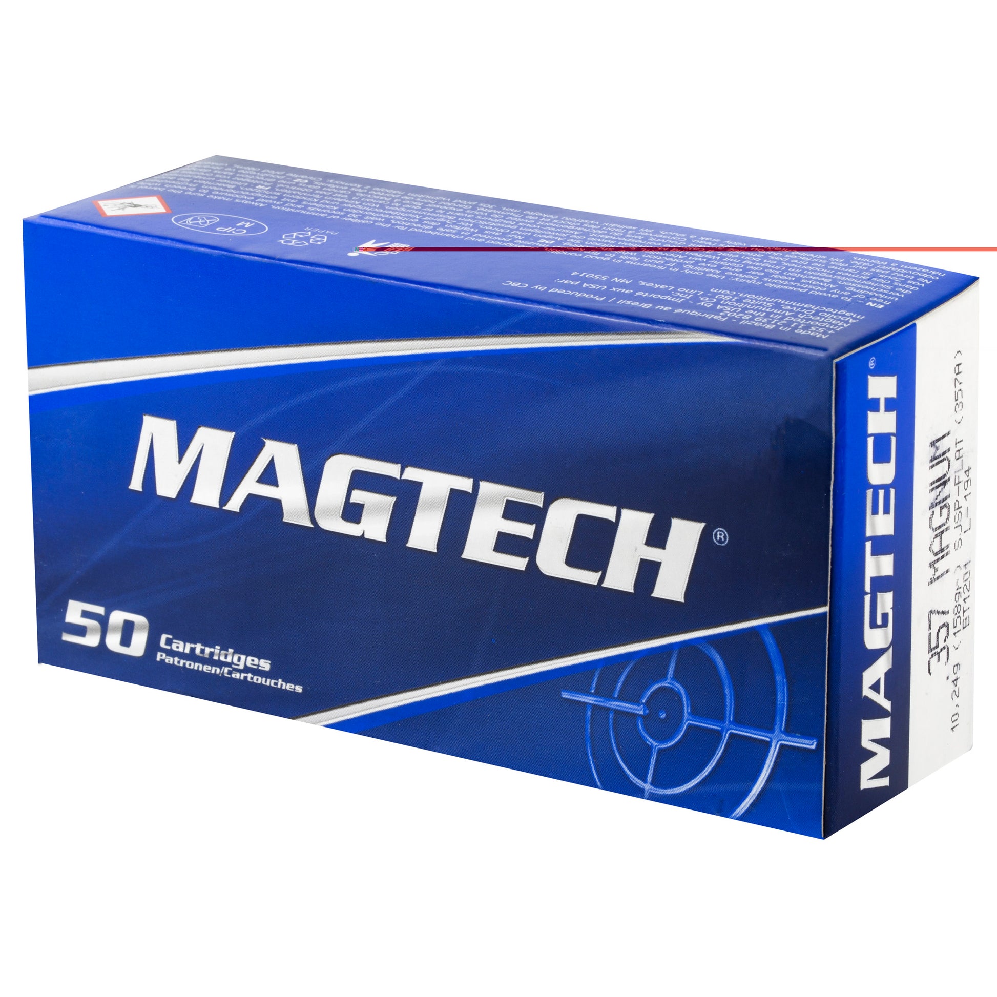 Magtech, .357 Magnum, 158 Grain | Semi Jacketed Solf Point Flat, SJSP-Flat | 50 Rounds per Box 