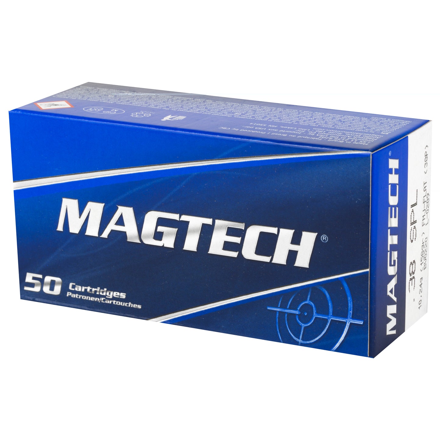 Magtech, .38 Special, SPL, 158 Grain | Full Metal Jacket Flat, FMJ-Flat | 50 Rounds per Box