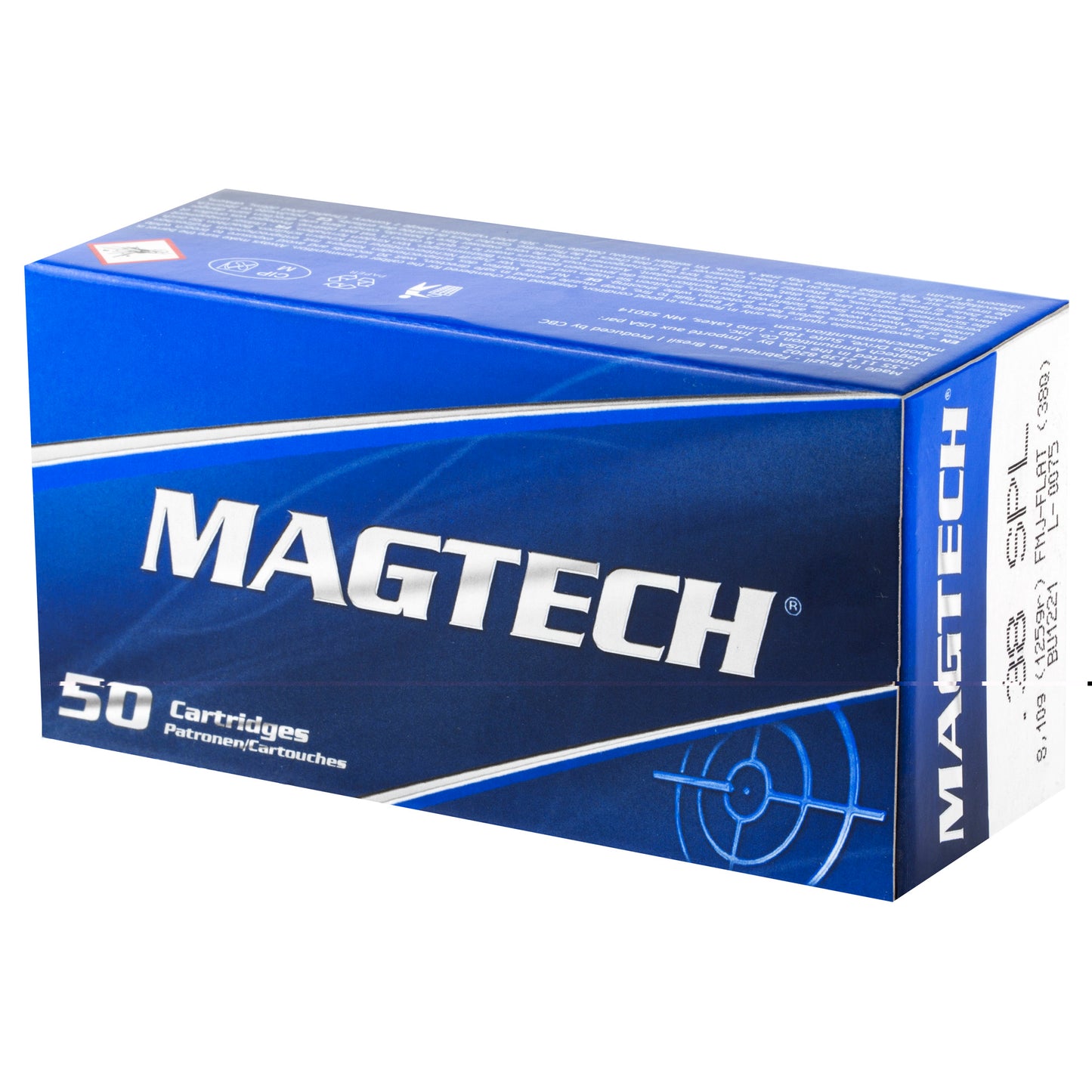 Magtech, .38 Special, SPL, 125 Grain | Full Metal Jacket Flat, FMJ-Flat | 50 Rounds per Box