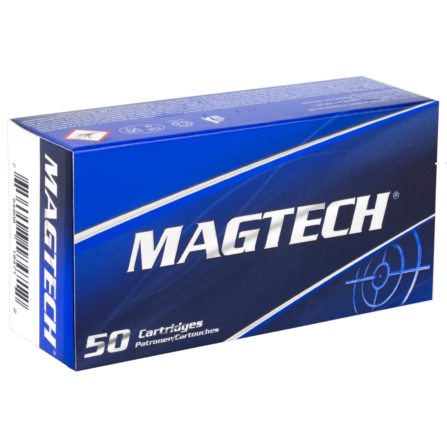 Magtech .38 Super Auto, Overpressure Ammunition,+P, 130 Grain | Full Metal Jacket, FMJ | 50 Rounds per Box